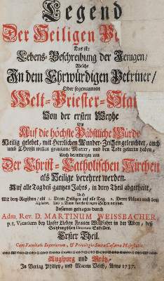 Bild Nr.1: 142-430 Weissbacher,M.: (Alte Drucke, Handschriften und Theologie)