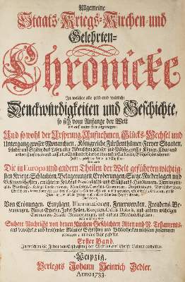 Bild Nr.1: 142-439 (Zedler, Joh. H.),: (Alte Drucke, Handschriften und Theologie)