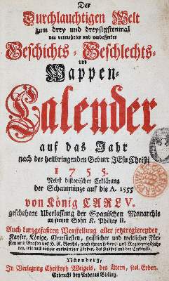 Bild Nr.1: 142-454 Wappen-Kalender.: (Genealogie und Heraldik)