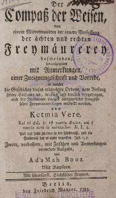 Bild Nr.1: 142-484 Ketmia Vere (d.i. A.M.Birkholz).: (Freimaurerei)
