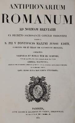 Bild Nr.1: 142-5 Antiphonarium Romanum: (Alte Drucke, Handschriften und Theologie)