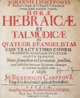 Bild Nr.1: 142-501 Lightfoot,J.: (Judaica)