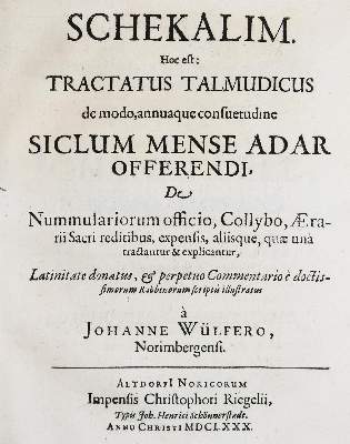 Bild Nr.1: 142-510 Wülfer,J.: (Judaica)