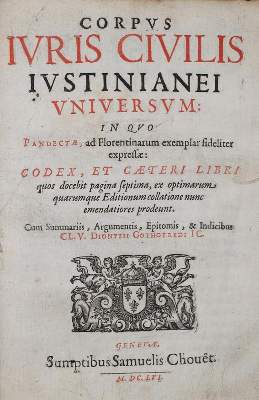Bild Nr.1: 142-525 Justinianus.: (Juridica und Kriminologie)