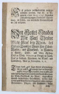 Bild Nr.2: 142-536 Churfürstlich Pfalz Bey Rhein,: (Juridica und Kriminologie, Pfalz)