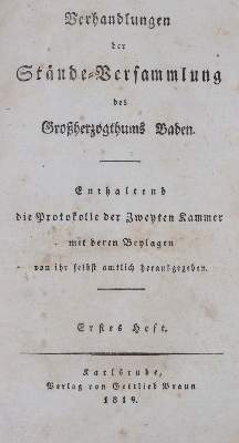 Bild Nr.1: 142-549 Verhandlungen: (Jus der Bibliothek v. Prof. Thomas Würtenberger, Baden)