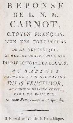 Bild Nr.1: 142-573 Carnot,L.: (Jus der Bibliothek v. Prof. Thomas Würtenberger, Frankreich)
