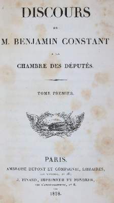 Bild Nr.1: 142-575 Constant,B.: (Jus der Bibliothek v. Prof. Thomas Würtenberger, Frankreich)