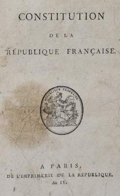 Bild Nr.1: 142-576 Constitution: (Jus der Bibliothek v. Prof. Thomas Würtenberger, Frankreich)