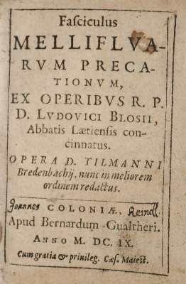 Bild Nr.1: 142-58 Blois,L.de.: (Alte Drucke, Handschriften und Theologie)