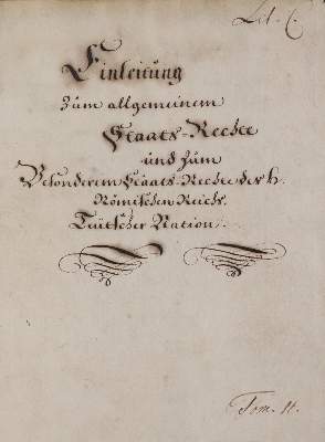 Bild Nr.1: 142-588 Einleitung: (Jus der Bibliothek v. Prof. Thomas Würtenberger, Handschriften)