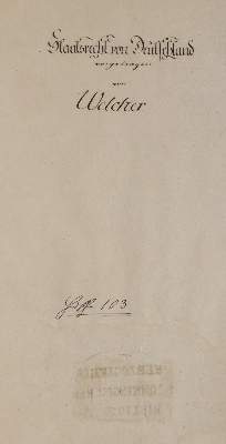 Bild Nr.1: 142-589 Sammlung: (Jus der Bibliothek v. Prof. Thomas Würtenberger, Handschriften)