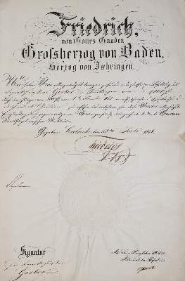 Bild Nr.1: 142-595 Friedrich I.: (Jus der Bibliothek v. Prof. Thomas Würtenberger, Historische Dokumente)