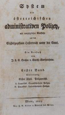 Bild Nr.1: 142-606 Barth-Barthenheim,J.L.E.v.: (Jus der Bibliothek v. Prof. Thomas Würtenberger, Juridica und Kriminologie)