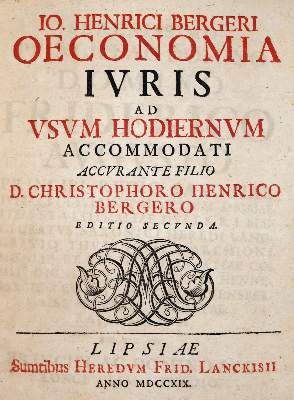 Bild Nr.1: 142-610 Berger,J.H.v.: (Jus der Bibliothek v. Prof. Thomas Würtenberger, Juridica und Kriminologie)