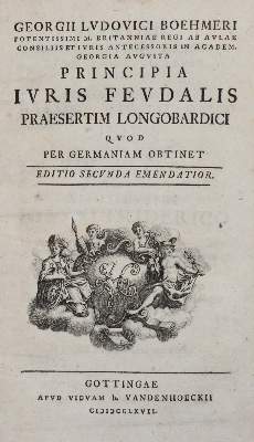 Bild Nr.1: 142-613 Böhmer,G.L.: (Jus der Bibliothek v. Prof. Thomas Würtenberger, Juridica und Kriminologie)