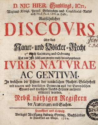 Bild Nr.1: 142-635 Gundling,N.H.: (Jus der Bibliothek v. Prof. Thomas Würtenberger, Juridica und Kriminologie)