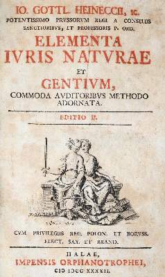 Bild Nr.1: 142-637 Heineccius,J.G.: (Jus der Bibliothek v. Prof. Thomas Würtenberger, Juridica und Kriminologie)