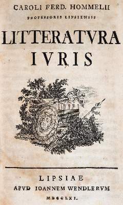 Bild Nr.1: 142-638 Hommel,C.F.: (Jus der Bibliothek v. Prof. Thomas Würtenberger, Juridica und Kriminologie)