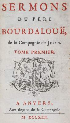 Bild Nr.1: 142-64 Bourdaloue,(L.).: (Alte Drucke, Handschriften und Theologie)