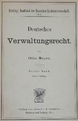 Bild Nr.1: 142-649 Mayer,O.: (Jus der Bibliothek v. Prof. Thomas Würtenberger, Juridica und Kriminologie)