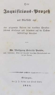 Bild Nr.1: 142-654 Puchta,W.H.: (Jus der Bibliothek v. Prof. Thomas Würtenberger, Juridica und Kriminologie)