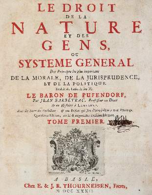 Bild Nr.1: 142-655 Pufendorf,S.: (Jus der Bibliothek v. Prof. Thomas Würtenberger, Juridica und Kriminologie)