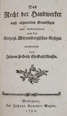 Bild Nr.1: 142-667 Weisser,J.F.C.: (Jus der Bibliothek v. Prof. Thomas Würtenberger, Juridica und Kriminologie)