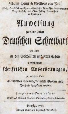 Bild Nr.1: 142-673 Justi,J.H.G.v.: (Jus der Bibliothek v. Prof. Thomas Würtenberger)
