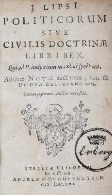 Bild Nr.1: 142-676 Lipsius,J.: (Jus der Bibliothek v. Prof. Thomas Würtenberger)