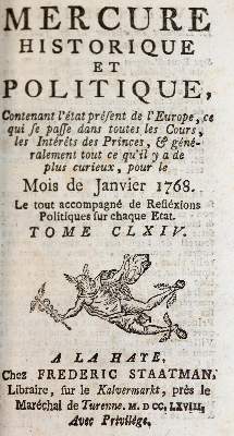 Bild Nr.1: 142-681 Mercure historique et politique,: (Jus der Bibliothek v. Prof. Thomas Würtenberger)