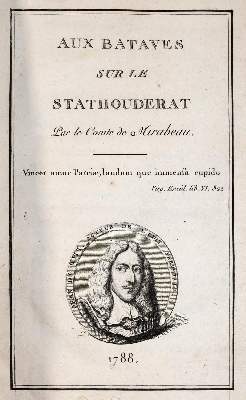 Bild Nr.1: 142-683 (Mirabeau,H.G. de Riquette de).: (Jus der Bibliothek v. Prof. Thomas Würtenberger)