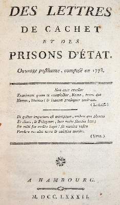 Bild Nr.2: 142-683 (Mirabeau,H.G. de Riquette de).: (Jus der Bibliothek v. Prof. Thomas Würtenberger)
