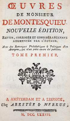 Bild Nr.1: 142-685 Montesquieu,C.L. de Secondat.: (Jus der Bibliothek v. Prof. Thomas Würtenberger)