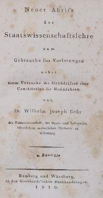 Bild Nr.1: 142-698 Behr,W.J.: (Jus der Bibliothek v. Prof. Thomas Würtenberger, Politik und Staatswissenschaften)