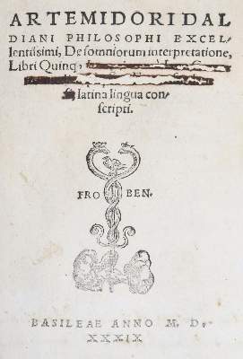 Bild Nr.1: 142-7 Artemidorus Daldianus.: (Alte Drucke, Handschriften und Theologie)