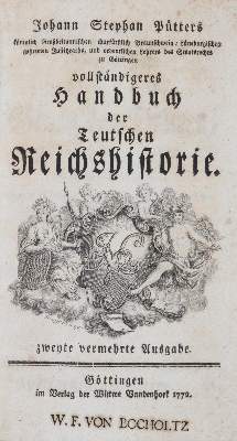 Bild Nr.1: 142-726 Pütter,J.S.: (Jus der Bibliothek v. Prof. Thomas Würtenberger, Politik und Staatswissenschaften)