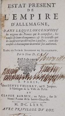 Bild Nr.1: 142-727 (Pufendorf,S.v.).: (Jus der Bibliothek v. Prof. Thomas Würtenberger, Politik und Staatswissenschaften)