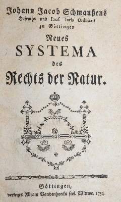 Bild Nr.1: 142-745 Schmauß,J.J.: (Jus der Bibliothek v. Prof. Thomas Würtenberger)
