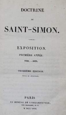 Bild Nr.1: 142-749 Doctrine de Saint-Simon.: (Jus der Bibliothek v. Prof. Thomas Würtenberger, Sozialismus)