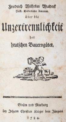 Bild Nr.1: 142-757 Waldeck,F.W.: (Jus der Bibliothek v. Prof. Thomas Würtenberger)