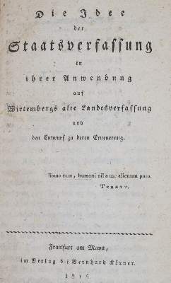 Bild Nr.1: 142-765 (Wangenheim,K.A.v.).: (Jus der Bibliothek v. Prof. Thomas Würtenberger, Württemberg)