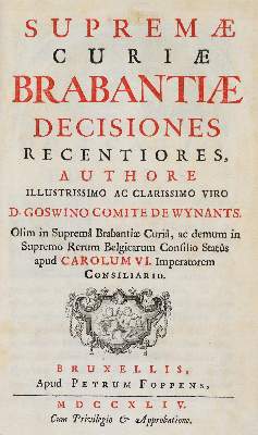 Bild Nr.1: 142-766 Wynants,G.de.: (Jus der Bibliothek v. Prof. Thomas Würtenberger)