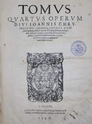 Bild Nr.1: 142-79 Chrysostomus,J.: (Alte Drucke, Handschriften und Theologie)