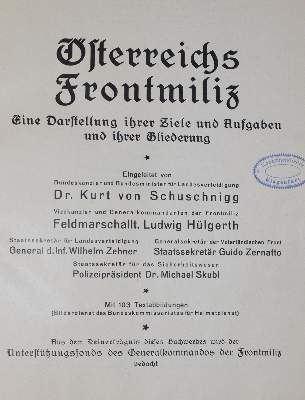 Bild Nr.1: 142-810 Österreichs Frontmiliz.: (Militaria, Österreich)