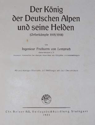 Bild Nr.3: 142-812 Lempruch,(M.E.)v.: (Militaria, Ortlerkämpfe)