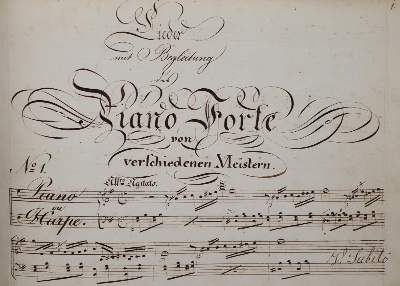 Bild Nr.1: 142-856 Lieder mit Begleitung: (Musik, Handschriften)