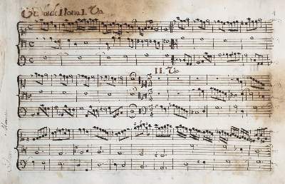 Bild Nr.2: 142-884 Spanische Musikhandschrift: (Musik, Scarletti)
