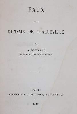 Bild Nr.1: 142-901 Bretagne,A.: (Numismatik u. Siegelkunde, Medaillen)
