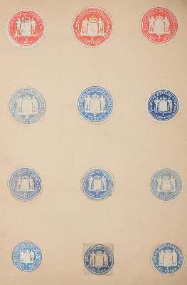 Bild Nr.1: 142-902 Klebestempel bzw. Trockenstempel.: (Numismatik u. Siegelkunde, Medaillen)